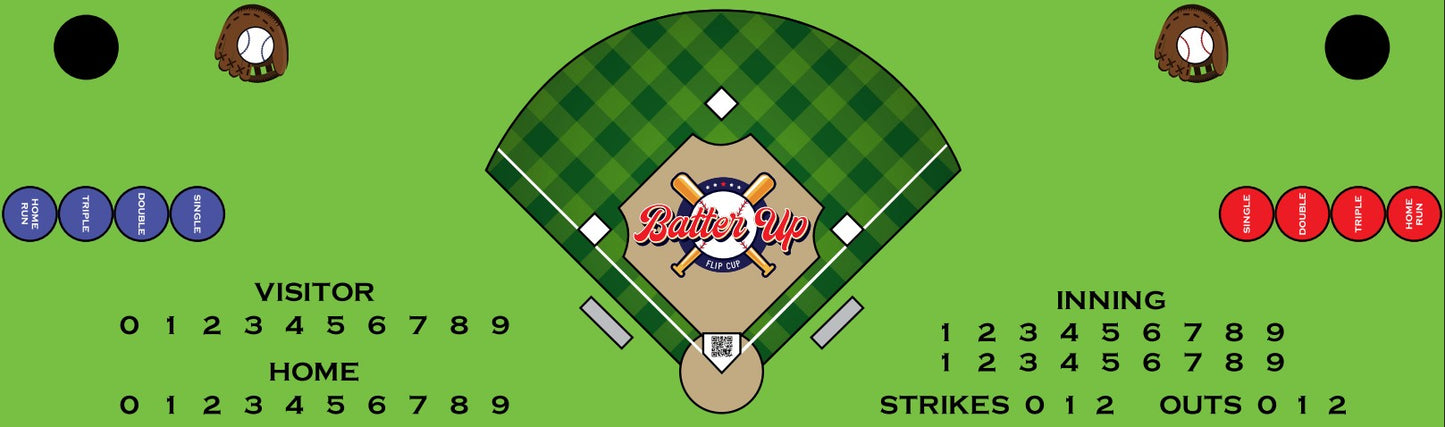 8-foot Batter Up Flip Cup Mat - All In One Kit